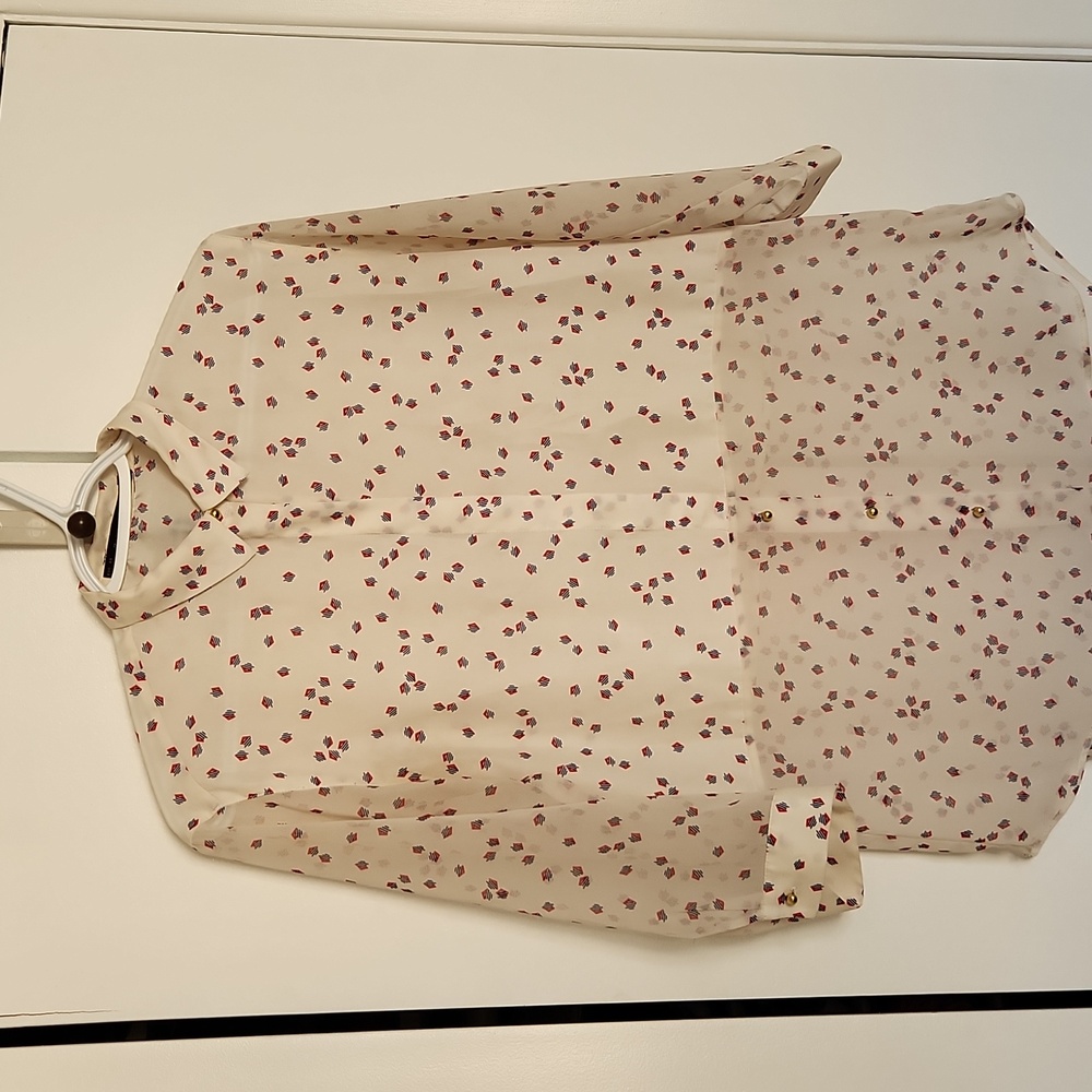 Zara silky button down shirt